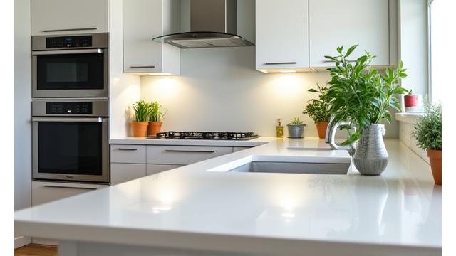 Sparkling clean kitchen after deep cleaning